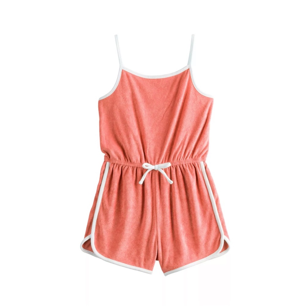 SO BLUE (not pink) Sleeveless Romper with Elastic Waist